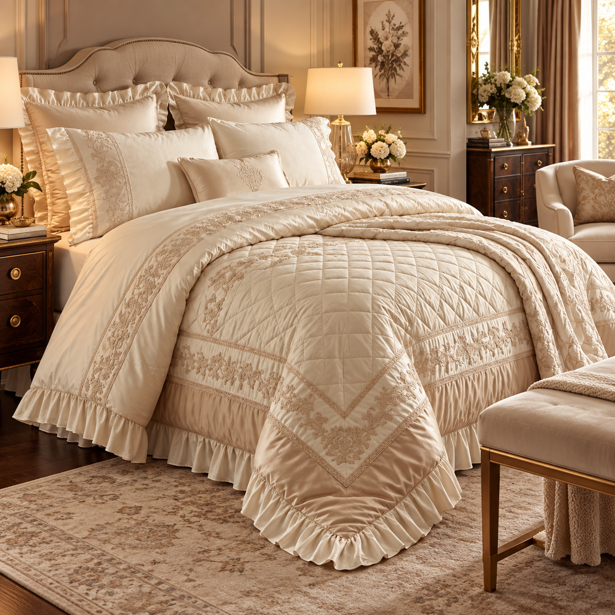 🌸 Prebeaut™ Luxurious Satin Bedding Set – Classic Elegance Collection ✨ Product Overview