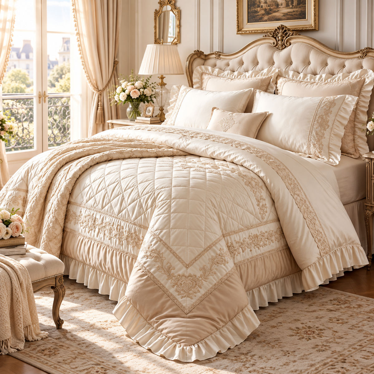 🌸 Prebeaut™ Luxurious Satin Bedding Set – Classic Elegance Collection ✨ Product Overview